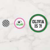 ガールサッカー誕生日パーティー紙吹雪 コンフェッティ (裏面)