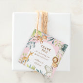 ガールサファリの動物ボホ赤ちゃんシャワー フェイバータグ (インサイチュ)