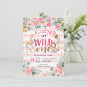 ガールサファリの誕生日の招待状 招待状 (スタンド正面)