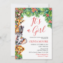 ガールサファリの赤ちゃんシャワー