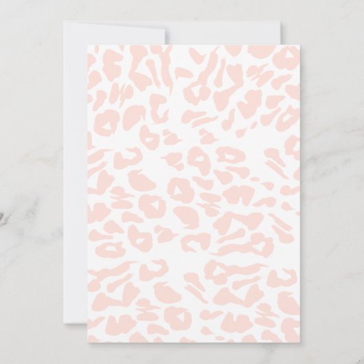 ガールサファリアニマルズワイルドワンファースト誕生日 招待状 (裏面)