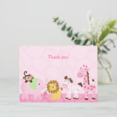 ガールサファリカスタマイズフラットサンキューノート サンキューカード (スタンド正面)