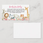 ガールサファリジャングルベビーシャワーブックベビー 名刺 (正面/裏面)
