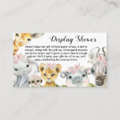 ガールサファリディスプレイベビーシャワー 名刺 (正面)