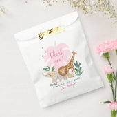 ガールサファリバースデーパーティーありがとうギフトラベル フェイバーバッグ (封をした状態)