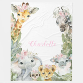 ガールサファリブランケット フリースブランケット