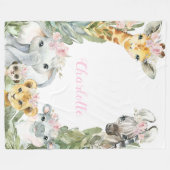 ガールサファリブランケット フリースブランケット (正面(横))