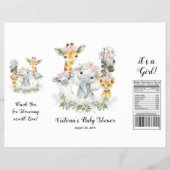 ガールサファリベイビーシャワーチップバッグラッパー チラシ (正面)