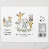 ガールサファリベイビーシャワーチップバッグラッパー チラシ (正面)