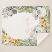 ガールサファリベビーブランケット シェルパブランケット (正面(横))