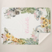 ガールサファリベビーブランケット シェルパブランケット (正面(横))