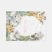 ガールサファリベビーブランケット フリースブランケット (正面(横))