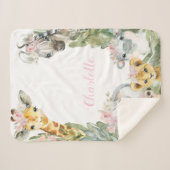 ガールサファリベビーベビーブランケット シェルパブランケット (正面(横))