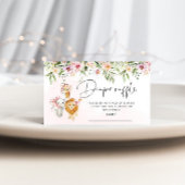 ガールサファリ動物おむつラッフルチケット エンクロージャーカード