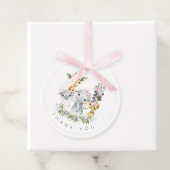 ガールサファリ動物のベビーシャワー フェイバータグ