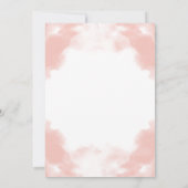 ガールサファリ動物の緑のジャングルベビーシャワー 招待状 (裏面)