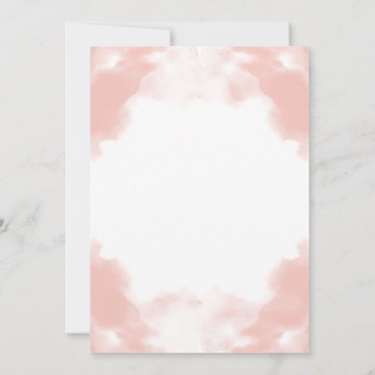 ガールサファリ動物の緑のジャングルベビーシャワー 招待状 (裏面)