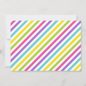 ガールサファリ動物の誕生日パーティートレイン 招待状 (裏面)