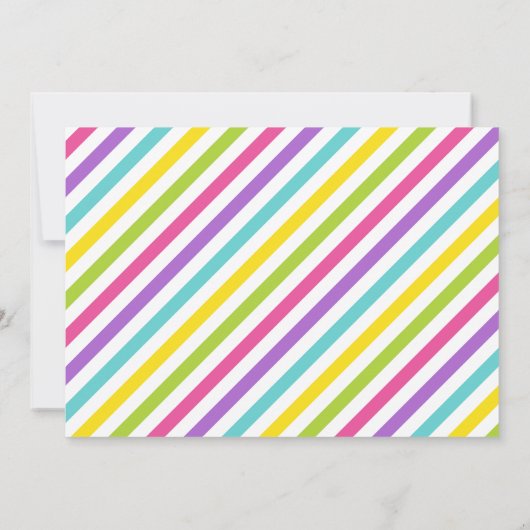 ガールサファリ動物の誕生日パーティートレイン 招待状 (裏面)