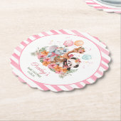 ガールサファリ動物 ペーパーコースター (アングル)