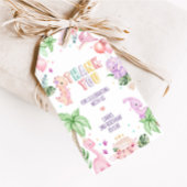 ガールサファリ恐竜バースデーパーティーメッセージカード ギフトタグ