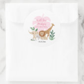 ガールサファリ1st誕生日パーティー ラウンドシール (バッグ)