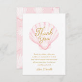 ガールサマービーチベビーシャワー サンキューカード (正面/裏面)