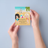 ガールサマービーチ誕生日パーティー チラシ (手)