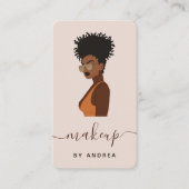 ガールサングラスイラストレーションメイク美しいファッション 名刺 (正面)