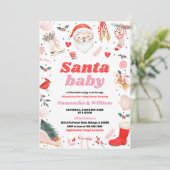 ガールサンタベビーベビーシャワー 招待状 (スタンド正面)