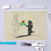 ガールサンフラワーティッシュペーパー 薄葉紙 (クラフト)