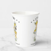 ガールサンフローサファリ動物ベビーシャワー紙カップ 紙コップ (左)