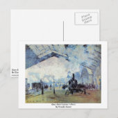 ガールサンラザレインパリスバイクロードモネ ポストカード (正面/裏面)