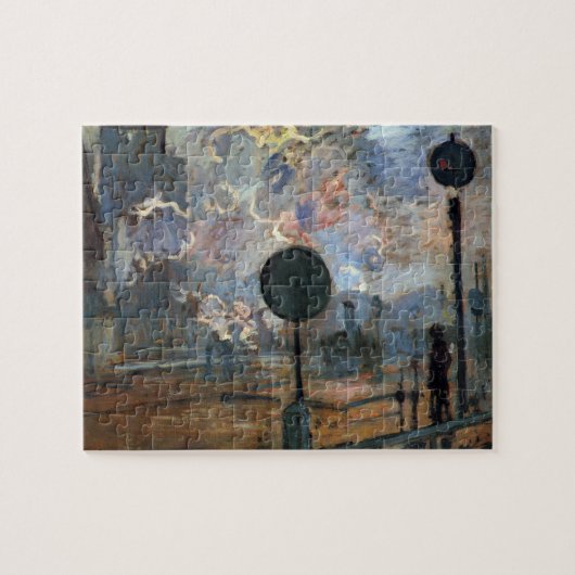 ガールサンラザールの外観by Claude Monet ジグソーパズル (横)