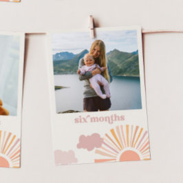 ガールサン月次バナーカード – 6ヶ月 招待状