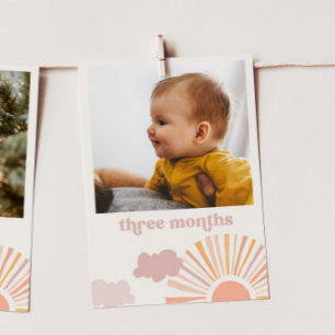 ガールサン毎月のバナー – 3か月 招待状