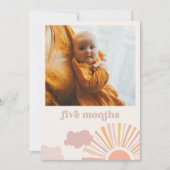 ガールサン毎月バナー – 5ヶ月カード 招待状 (正面)