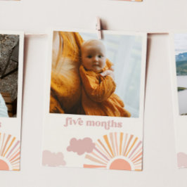 ガールサン毎月バナー – 5ヶ月カード 招待状