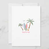 ガールザビッグワンサーフィン1st誕生日パーティー 招待状 (裏面)