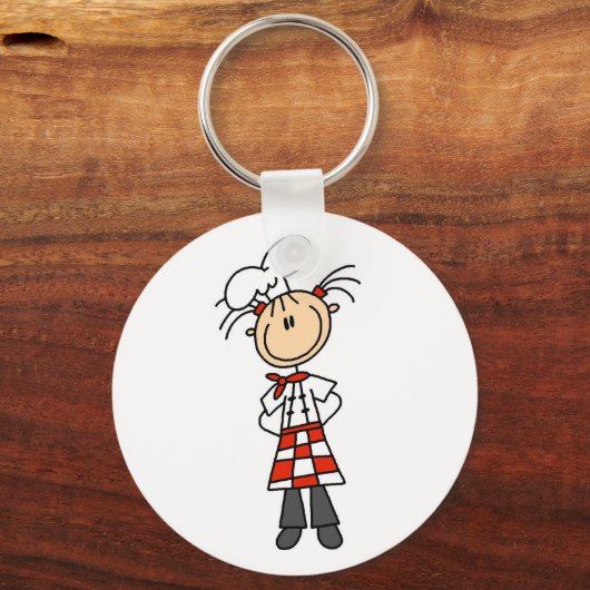 ガールシェフスティックフィギュアTシャツ&ギフト キーホルダー (正面)