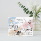 ガールシェフフォーク料理ベーキングクックブックレシピカード ポストカード (スタンド正面)