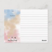 ガールシェフフォーク料理ベーキングクックブックレシピカード ポストカード (裏面)