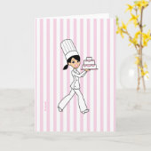 ガールシェフプリント カード (黄色い花)