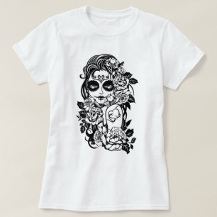 ガールシュガースカル(花) Tシャツ