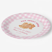 ガールショートスタックパンケーキブレックファーストバースデーパーティー ペーパープレート (アングル)