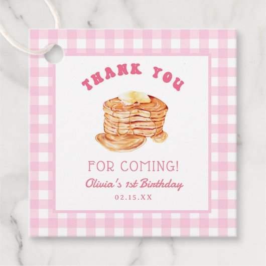 ガールショートスタックパンケーキ誕生日ありがとう フェイバータグ (正面)