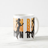 ガールシルエットスプリント コーヒーマグカップ (正面右)