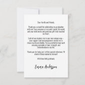 ガールシルエットミニハート卒業 サンキューカード (裏面)