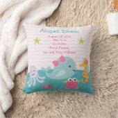 ガールシーアニマルズ海ライフベビー枕保存 クッション (ブランケット)