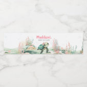 ガールシーウミガメ赤ちゃんシャワー ペットボトルラベル (シングルラベル)